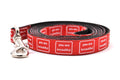  Small Dog leash that is red with the words you are beautiful in white.
